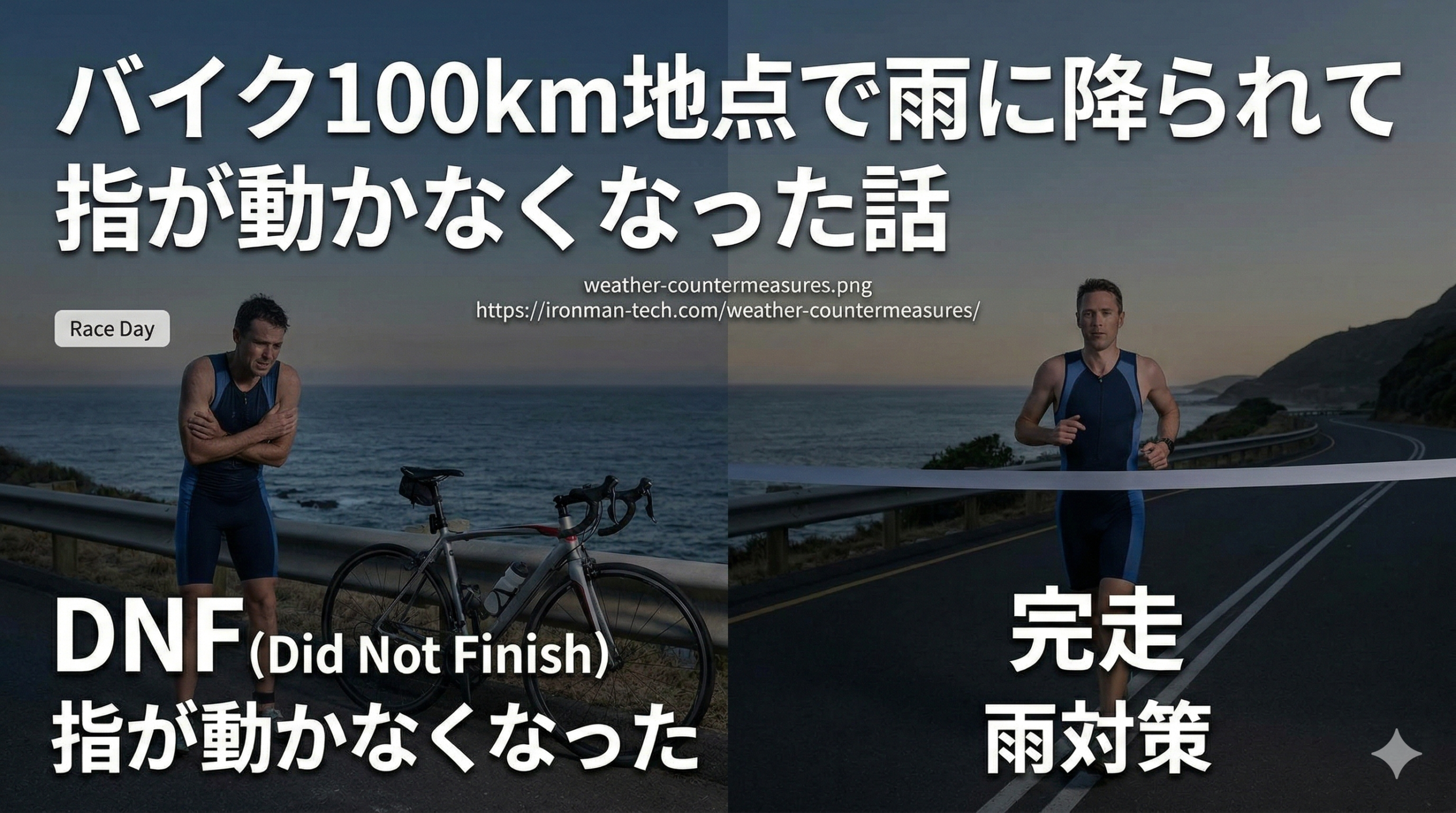 バイク100km地点で雨に降られて指が動かなくなった話