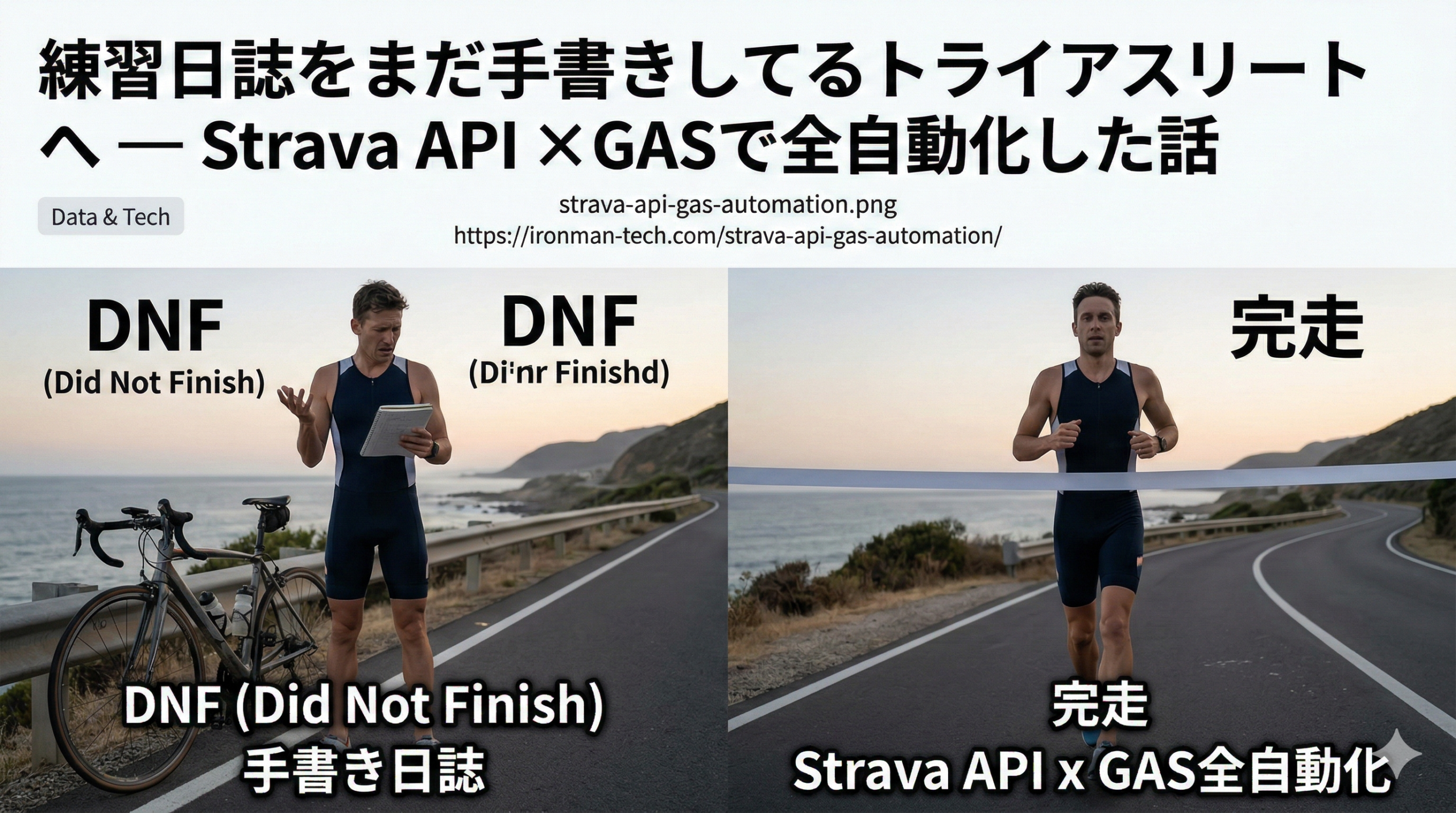 練習日誌をまだ手書きしてるトライアスリートへ — Strava API × GASで全自動化した話