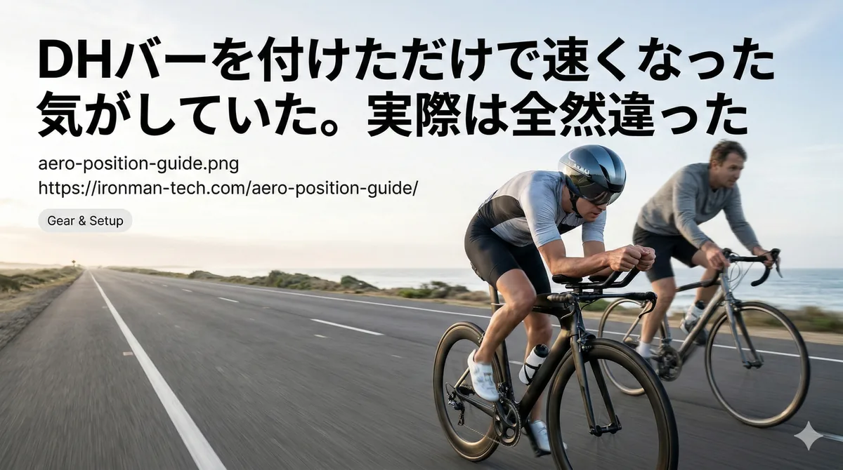 DHバーを付けただけで速くなった気がしていた。実際は全然違った