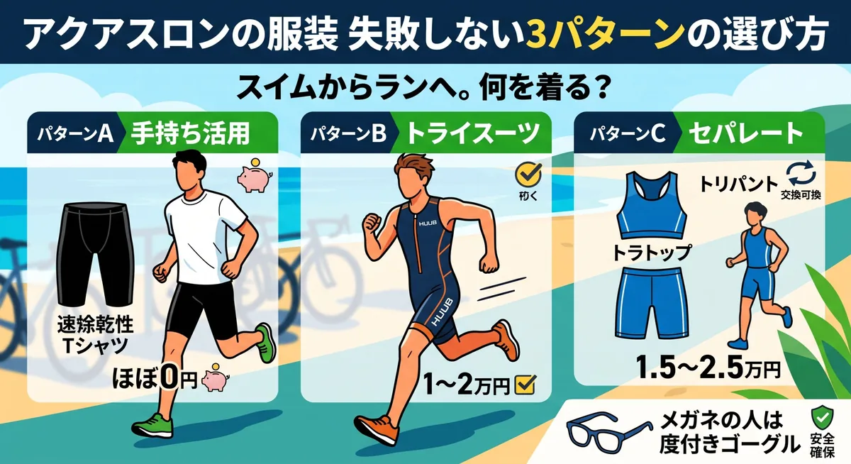 アクアスロンの服装は3パターンで考える｜初レースで失敗しない選び方