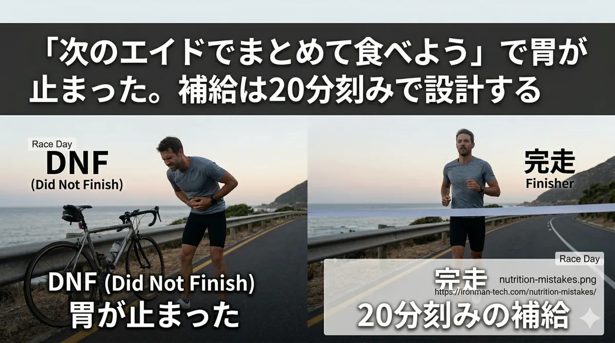 トライアスロン補給の失敗5選｜226km完走者の対策