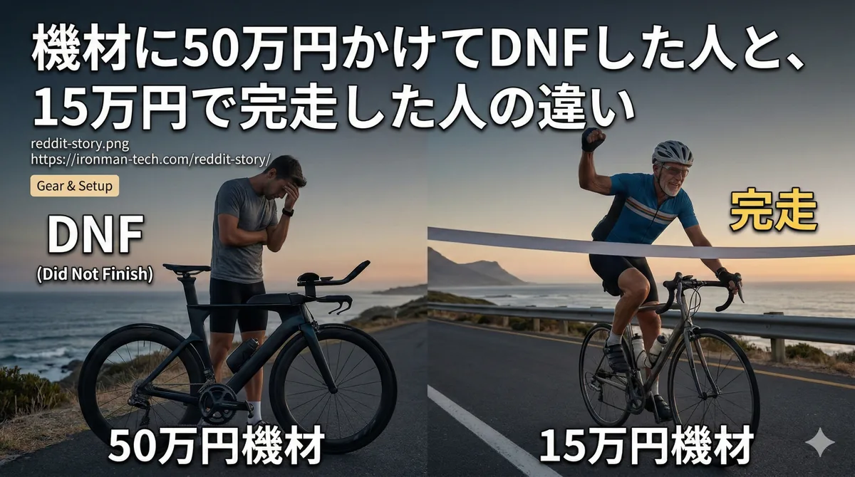 機材に50万円かけてDNFした人と、15万円で完走した人の違い